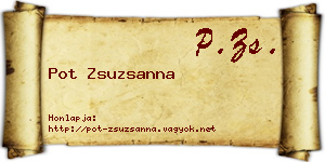 Pot Zsuzsanna névjegykártya
